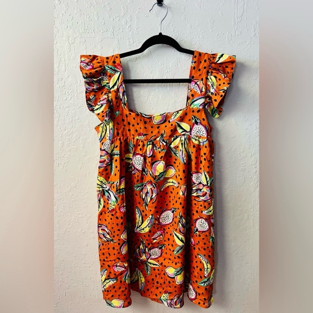 Kourtney Aria orange seasonal mini dress